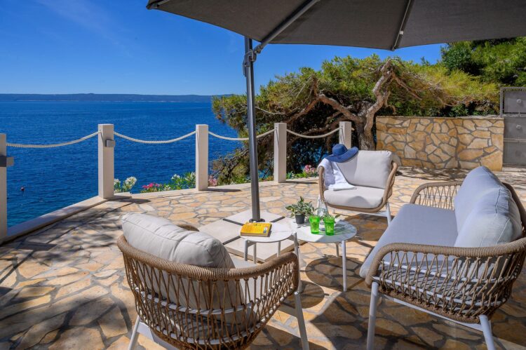 Villa Puntinak Luxus Ferienvilla Insel Brac Kroatien Mieten Outdoor Lounge