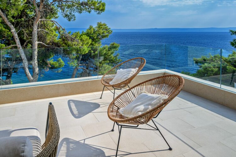 Villa Puntinak Traumhaftes Ferienhaus Insel Brac Kroatien Mieten Balkon