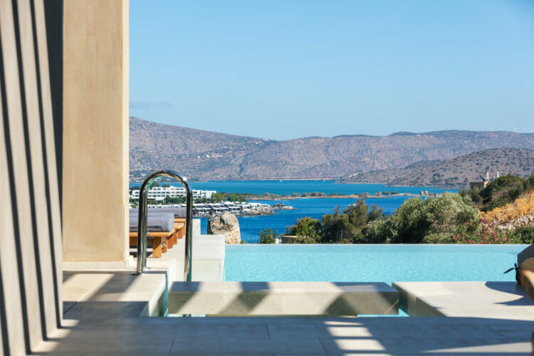 Villa Spinalonga Luxus Ferienvilla Kreta Detail Pool