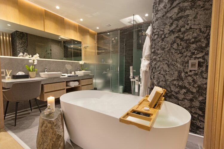 Villa Symphony Luxus Ferienhaus Camps Bay Südafrika Badewanne