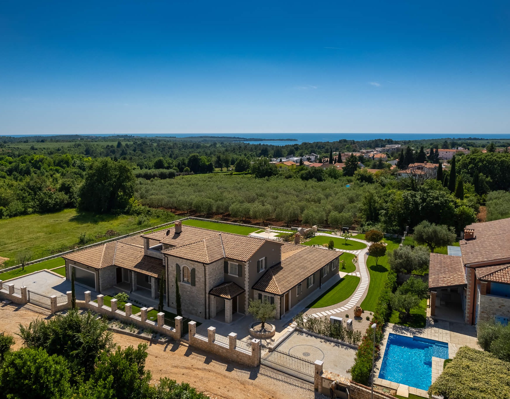 Villa Vabriga Luxus Ferienhaus Kroatien Istrien Meerblick