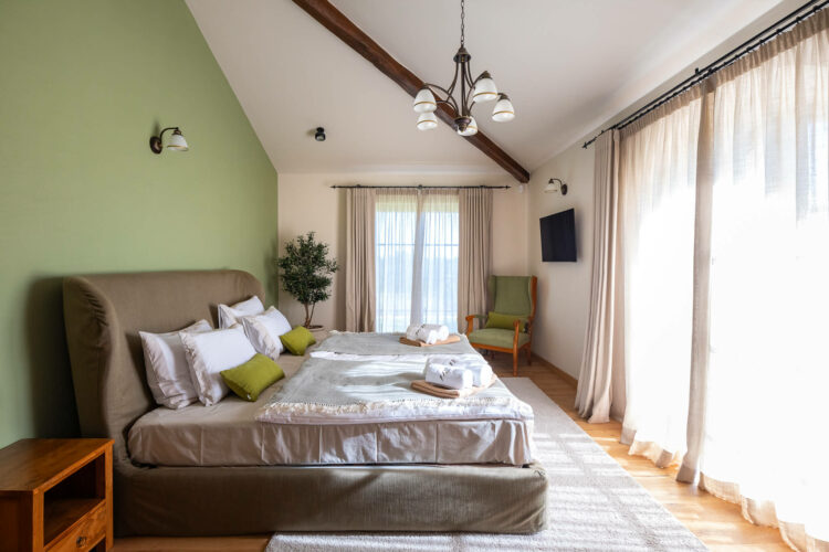 Villa Vabriga Luxus Ferienhaus Kroatien Istrien Helles Schlafzimmer