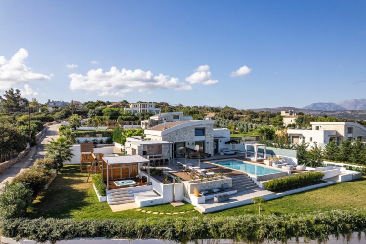 Villa Violi Ii Luxus Ferienhaus Kreta Mieten Außenansicht