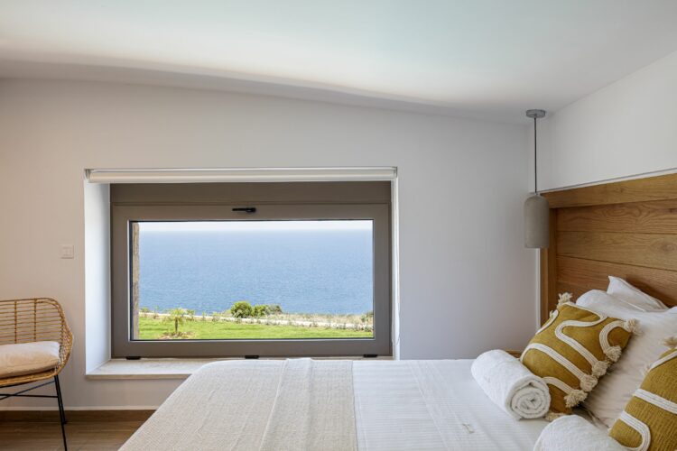 Villa Violi Ii Luxus Ferienvilla Kreta Mieten Schlafzimmer Im 1. Stock Mit Meerblick