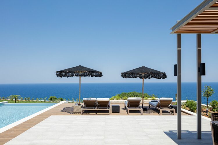 Villa Violi Ii Exklusives Ferienhaus Kreta Mieten Terrasse Mit Meerblick