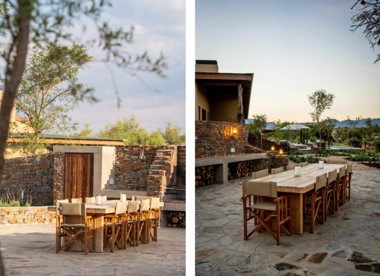 Waldeck Namibia Safari Lodge Villa Namibia Outdoor Essbereich